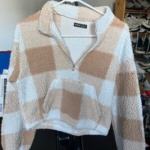 SHEIN Beige and Cream Textured Pullover